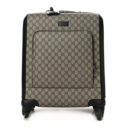 Gucci GG Supreme Monogram Calfskin Carry On Trolley Beige Ebony Black 1 of 9