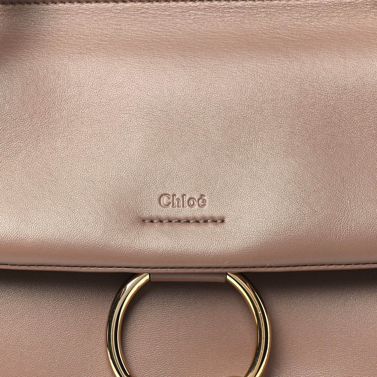 Calfskin Medium Faye Top Handle Bag Desert Taupe