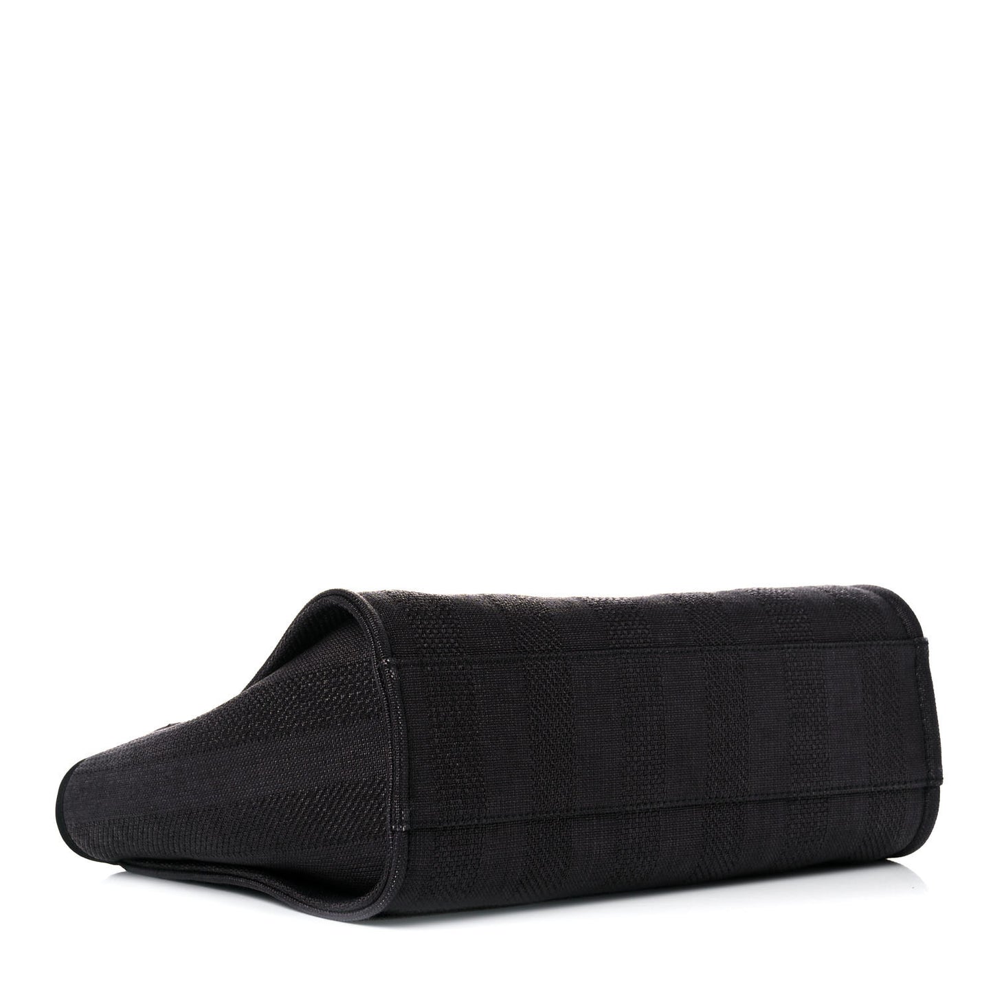 Mixed Fibers Striped Small Deauville Tote Black