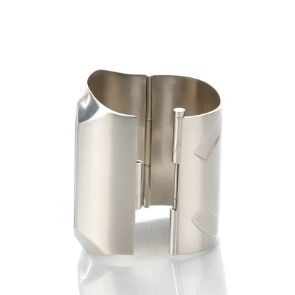 Chanel Metal Wide CC Mirror Cuff Silver 7 of 8