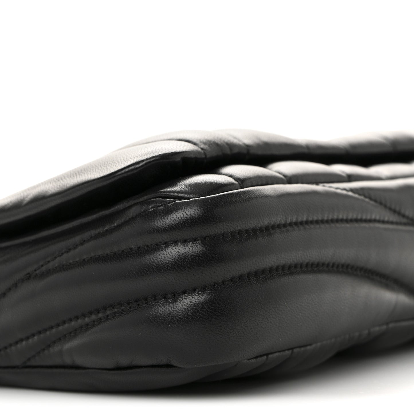 Lambskin Quilted Mini GG Milano Top Handle Shoulder Bag Black