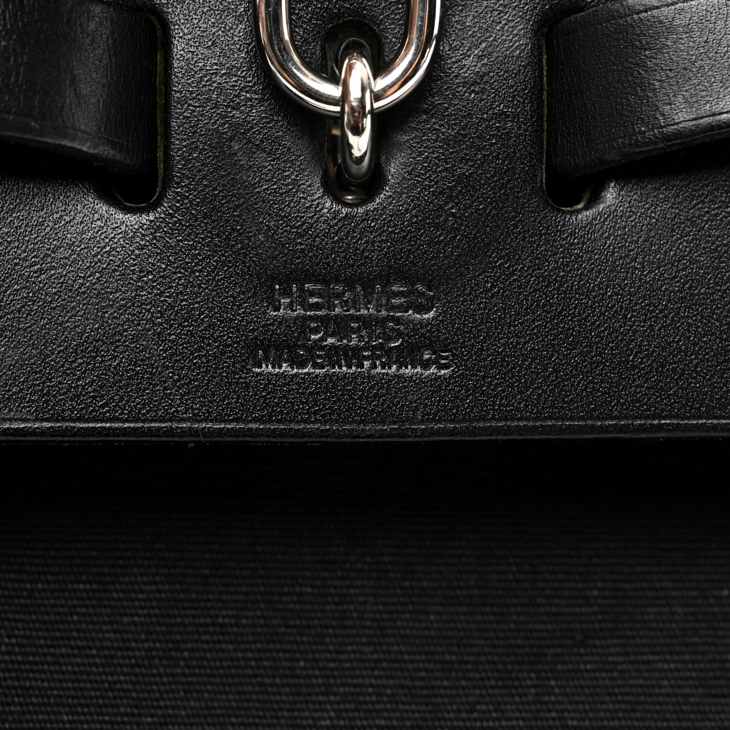Hermes Toile Vache Calfskin Herbag 30 PM Backpack Black 7 of 11