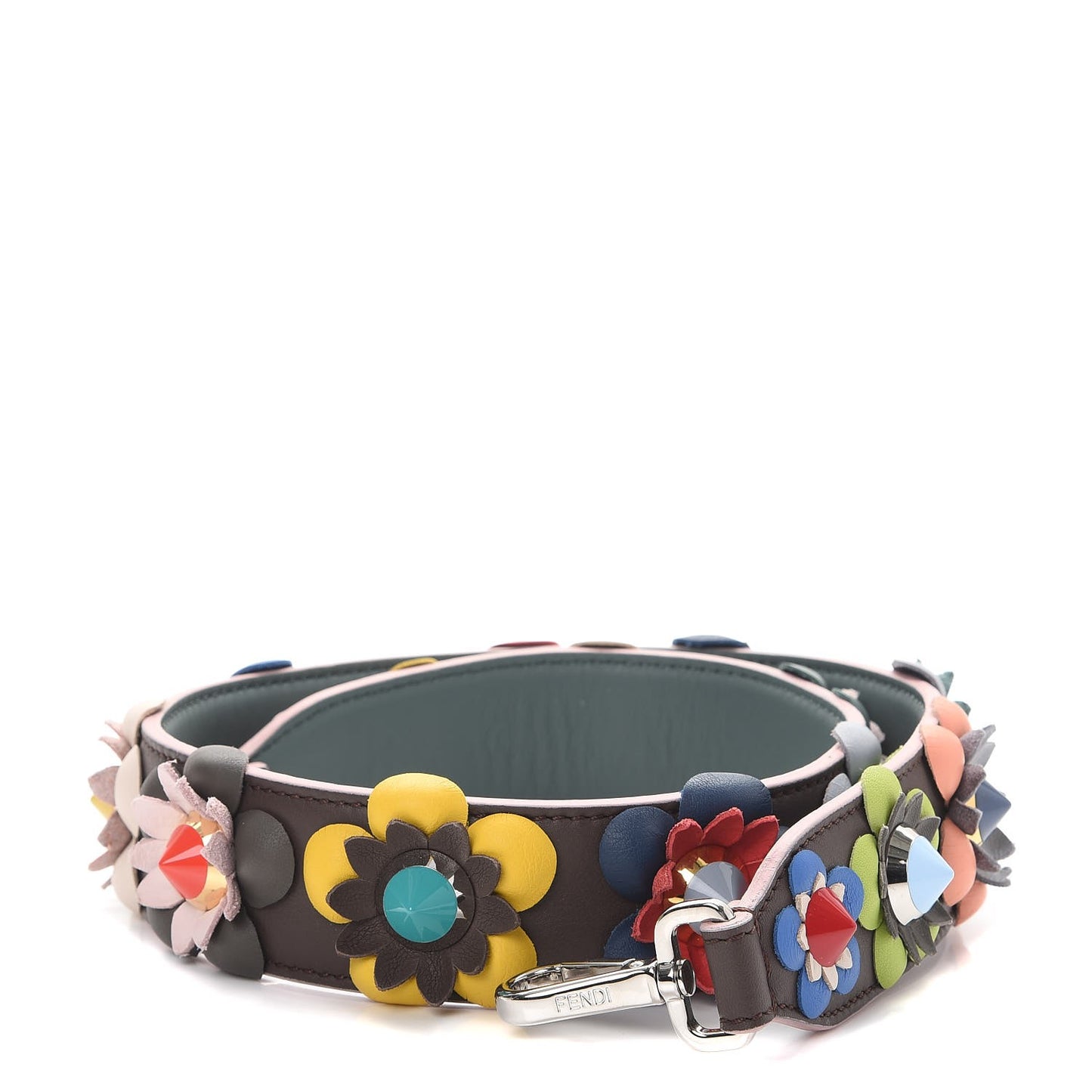 Vitello Dolce Flowerland Studded Strap You Moresco Malachite