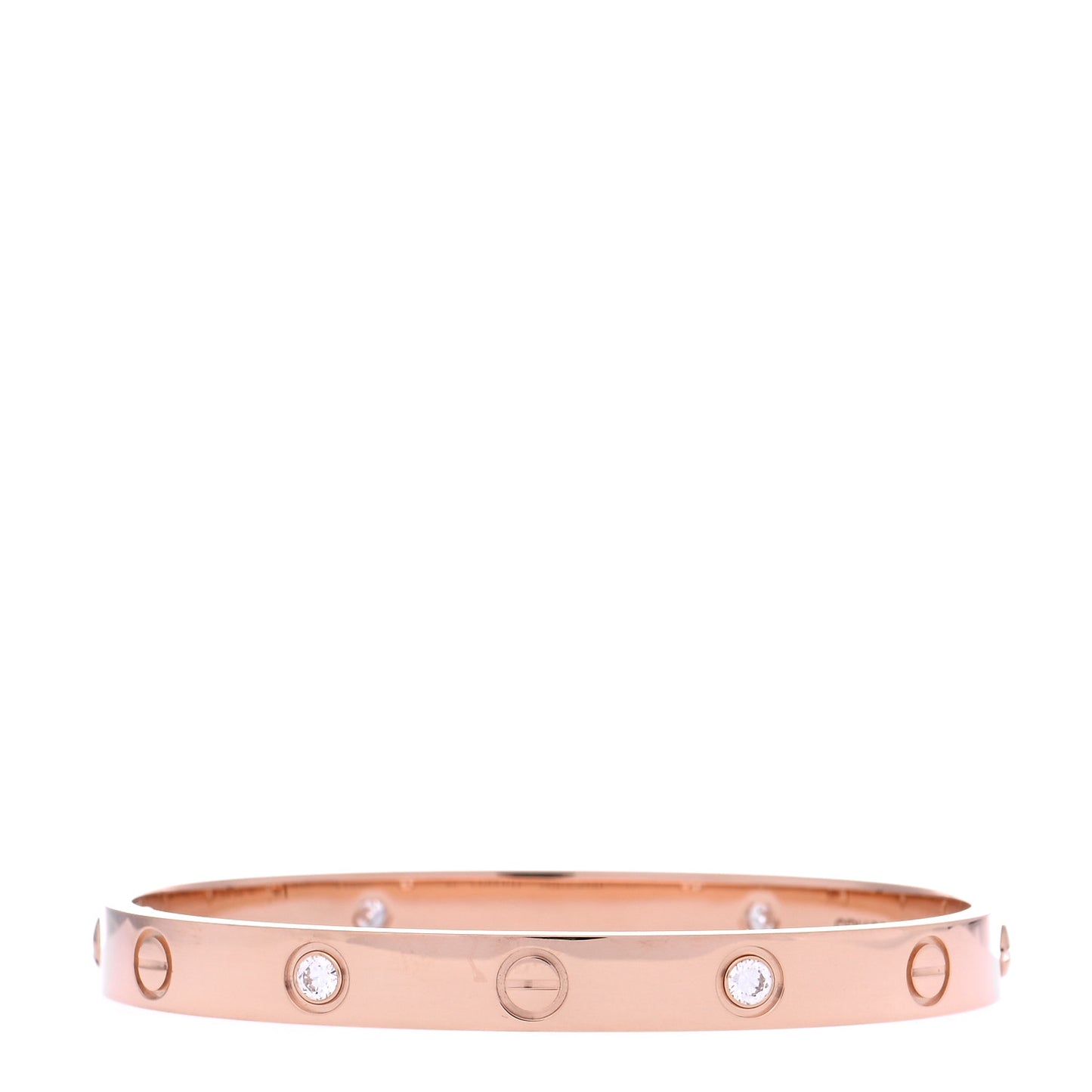 18K Pink Gold 4 Diamond LOVE Bracelet 16