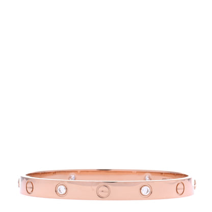 Cartier 18K Pink Gold 4 Diamond LOVE Bracelet 16 3 of 7