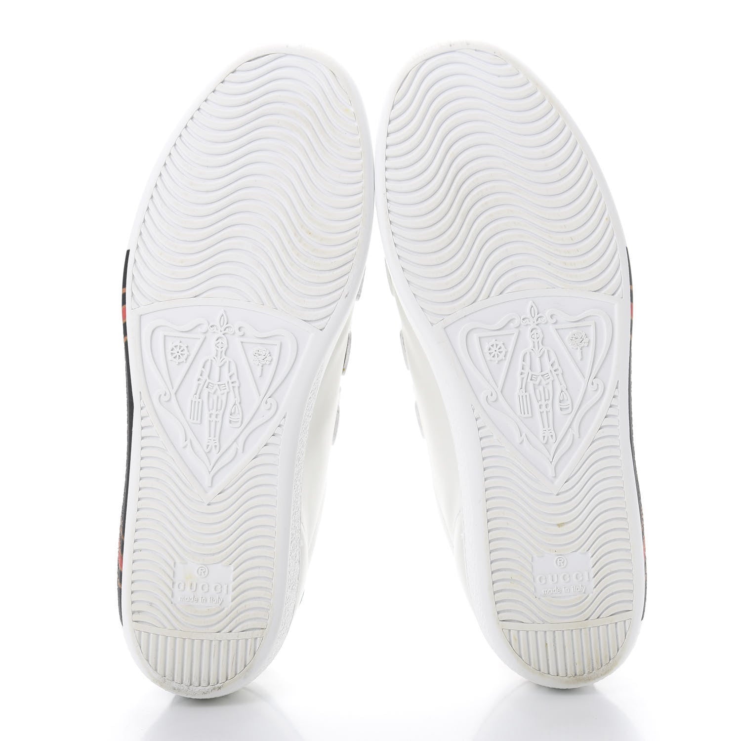 Gucci Miro Soft Calfskin Interlocking G Womens New Ace Sneakers 37.5 White Red Flame Green 6 of 9
