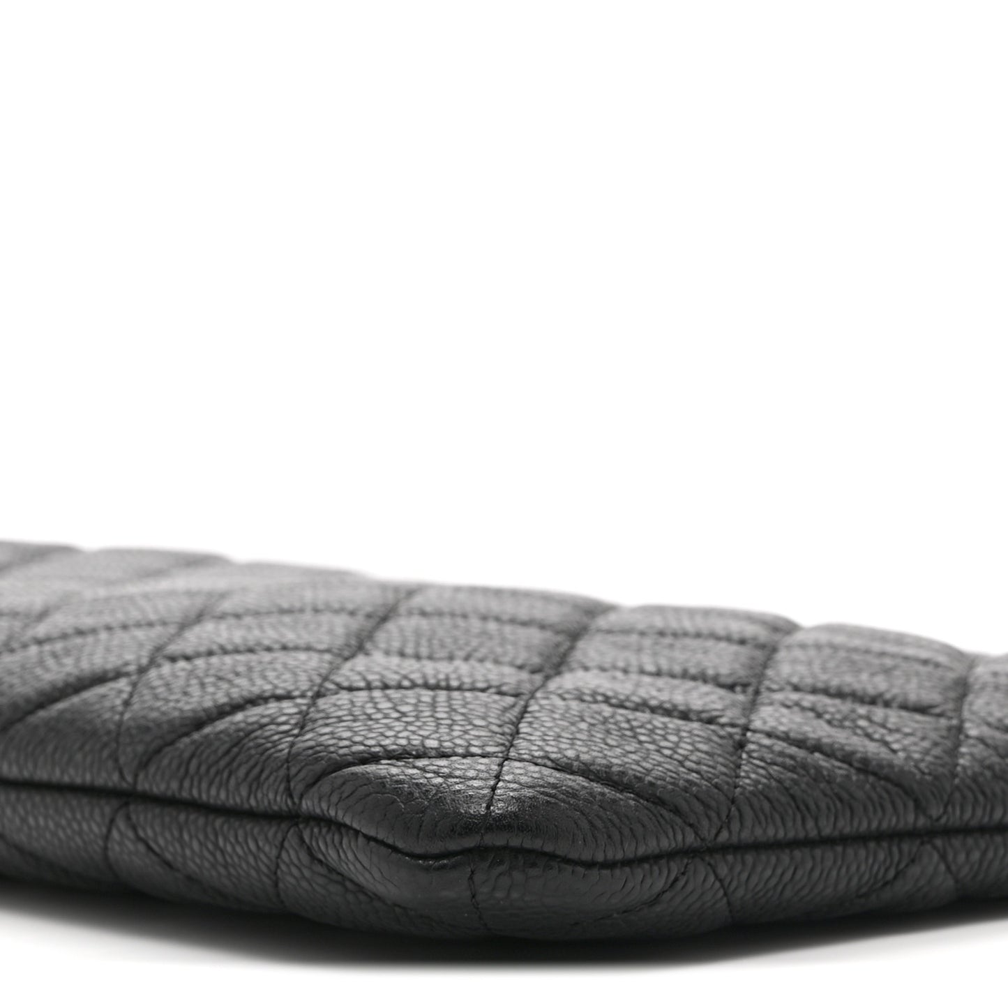 Caviar Quilted Large Cosmetic Case Black
