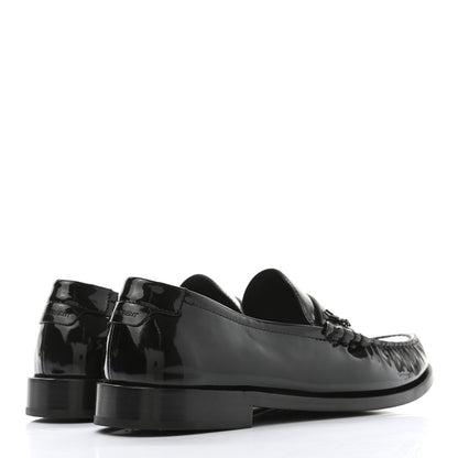 Saint Laurent Patent Calfskin Penny Loafers 41 Black 4 of 8