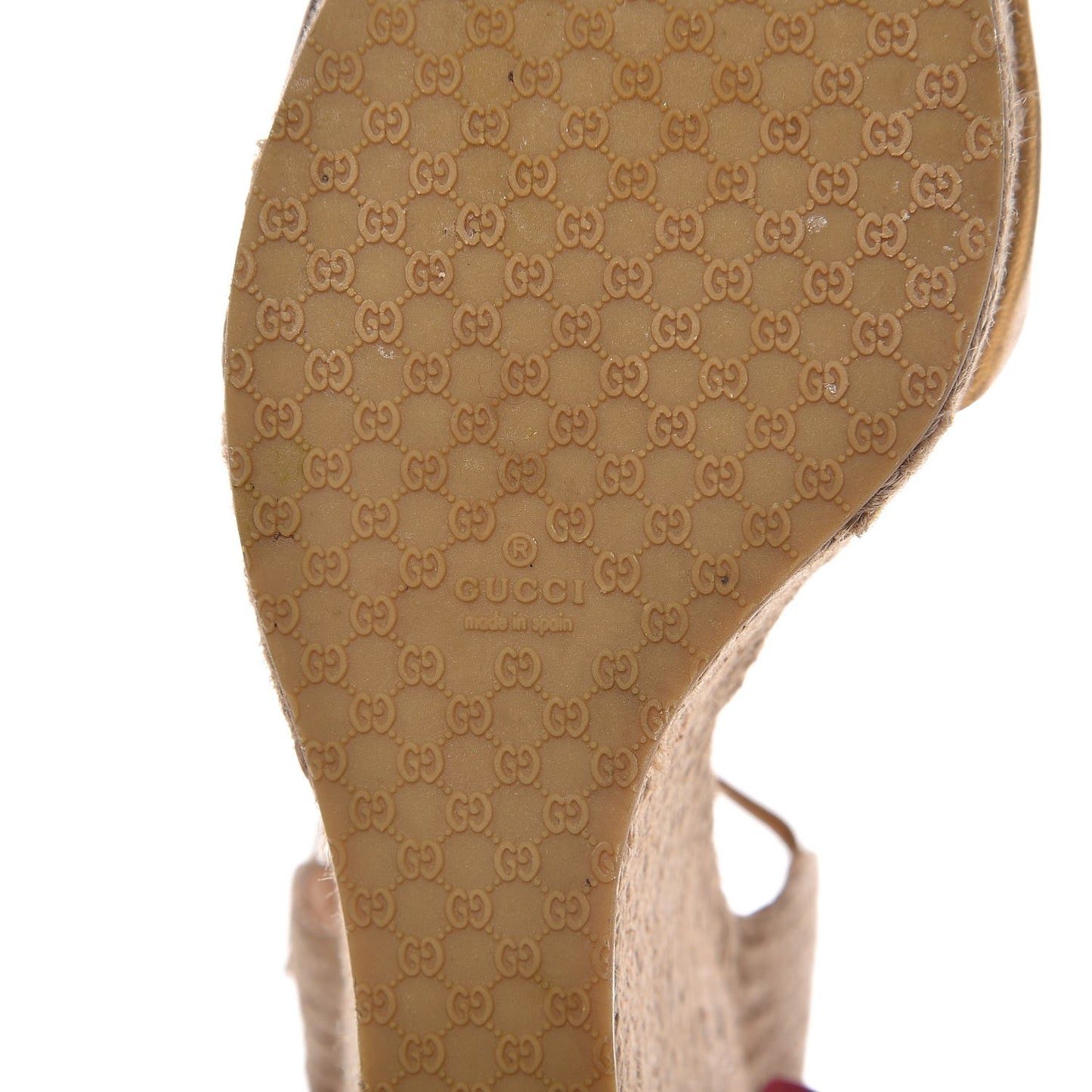 Nappa Silk Horsebit Espadrille Wedge Sandals 36 New Oro Rutenio