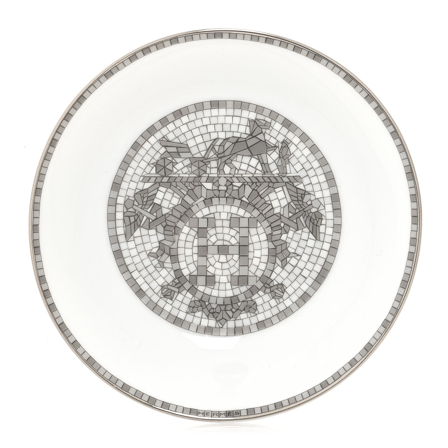 Porcelain Mosaique au 24 Soy Dish Platine