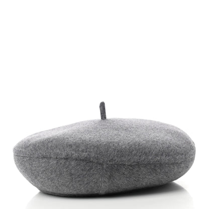 Christian Dior Wool Oblique Reversible Chic Beret 58 Gray 6 of 8