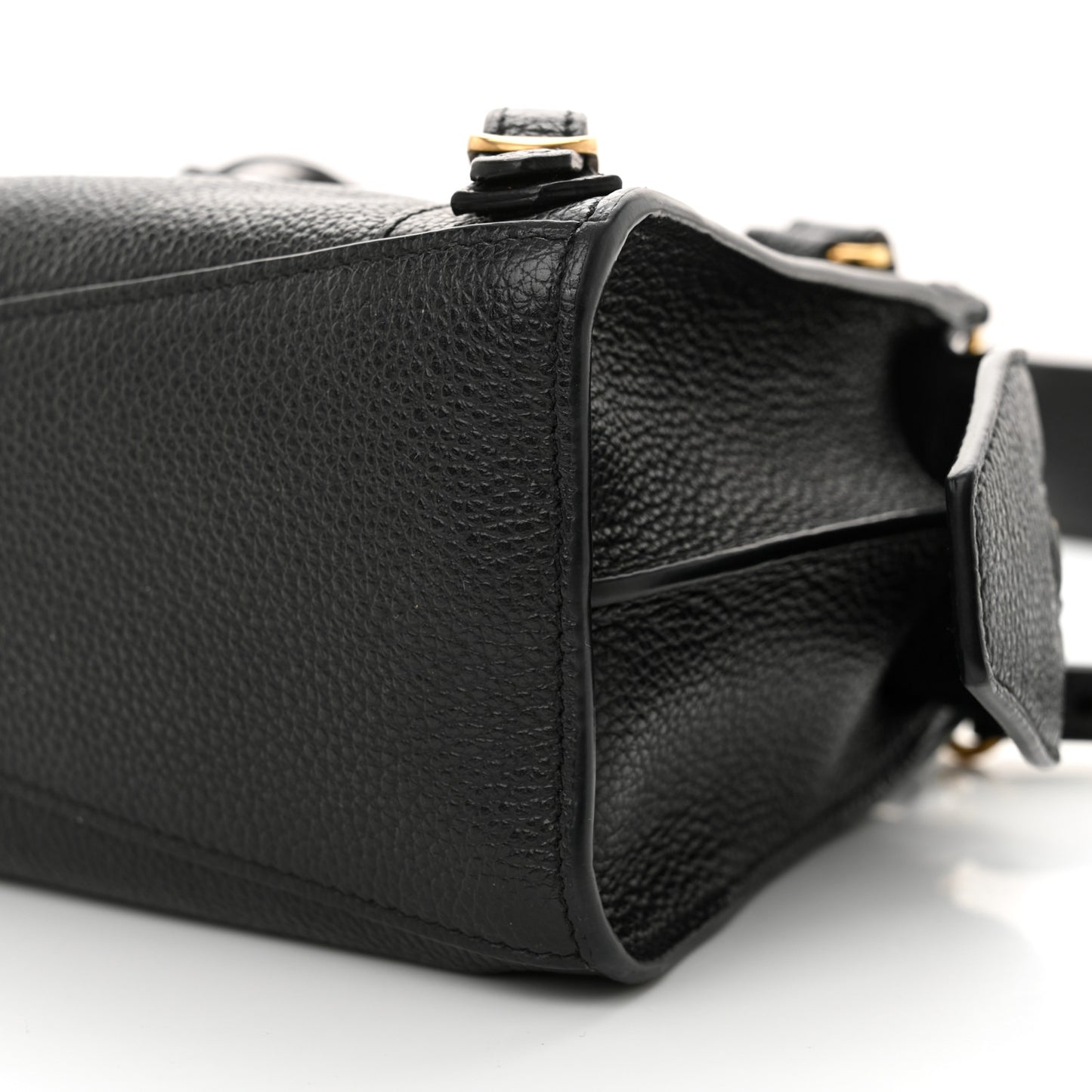 Grained Calfskin Neo Classic Gold Hardware Mini City Black