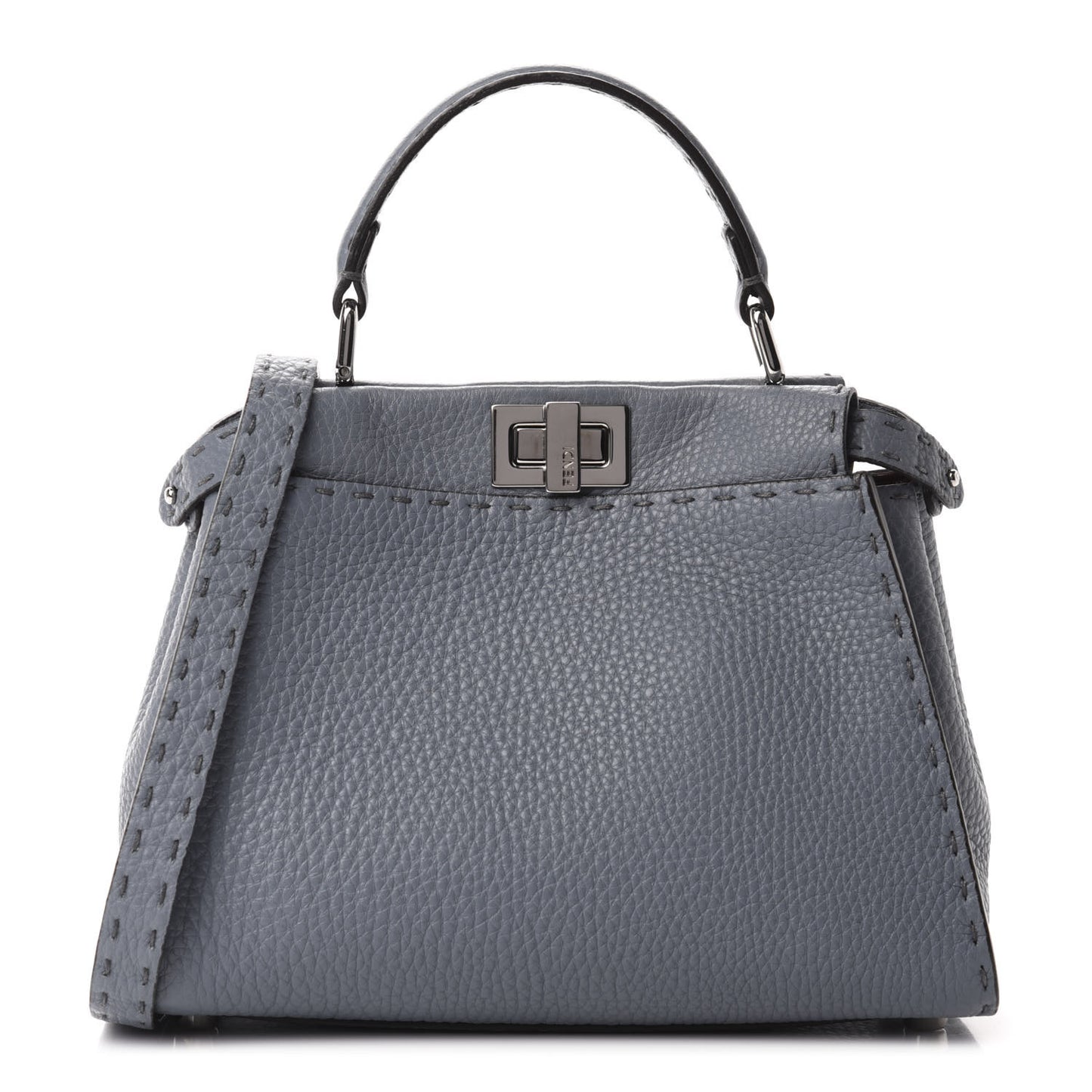 Calfskin Romano Selleria Bi-Color Mini Peekaboo Iconic Satchel Tempesta Bordeaux