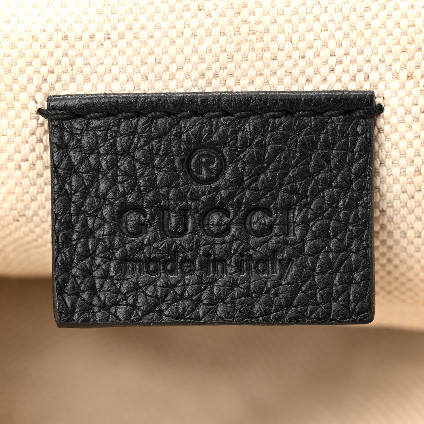 Grained Calfskin Logo Belt Bag Black
