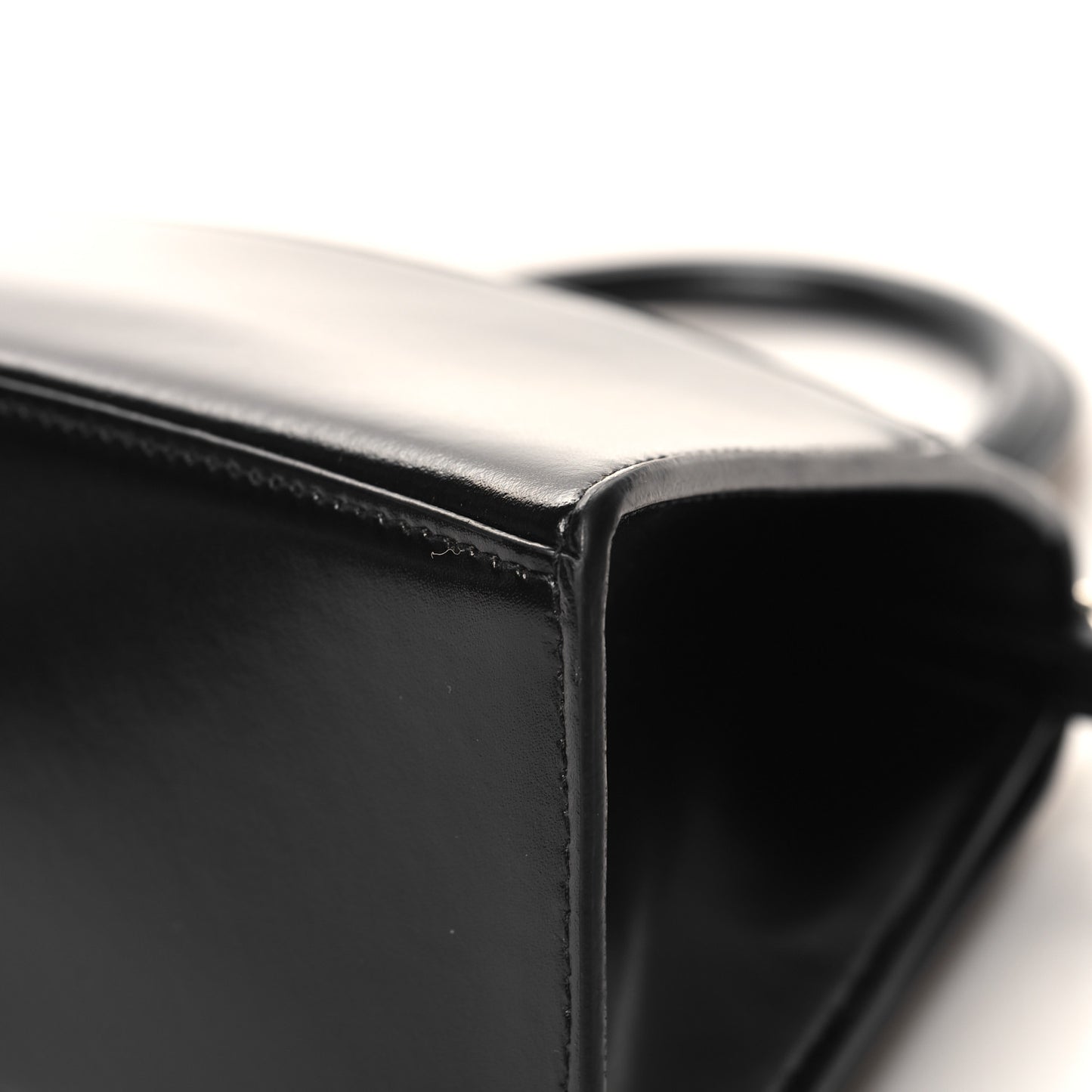 Box Calfskin Graffiti Logo Hourglass Top Handle Bag XS Black Silver