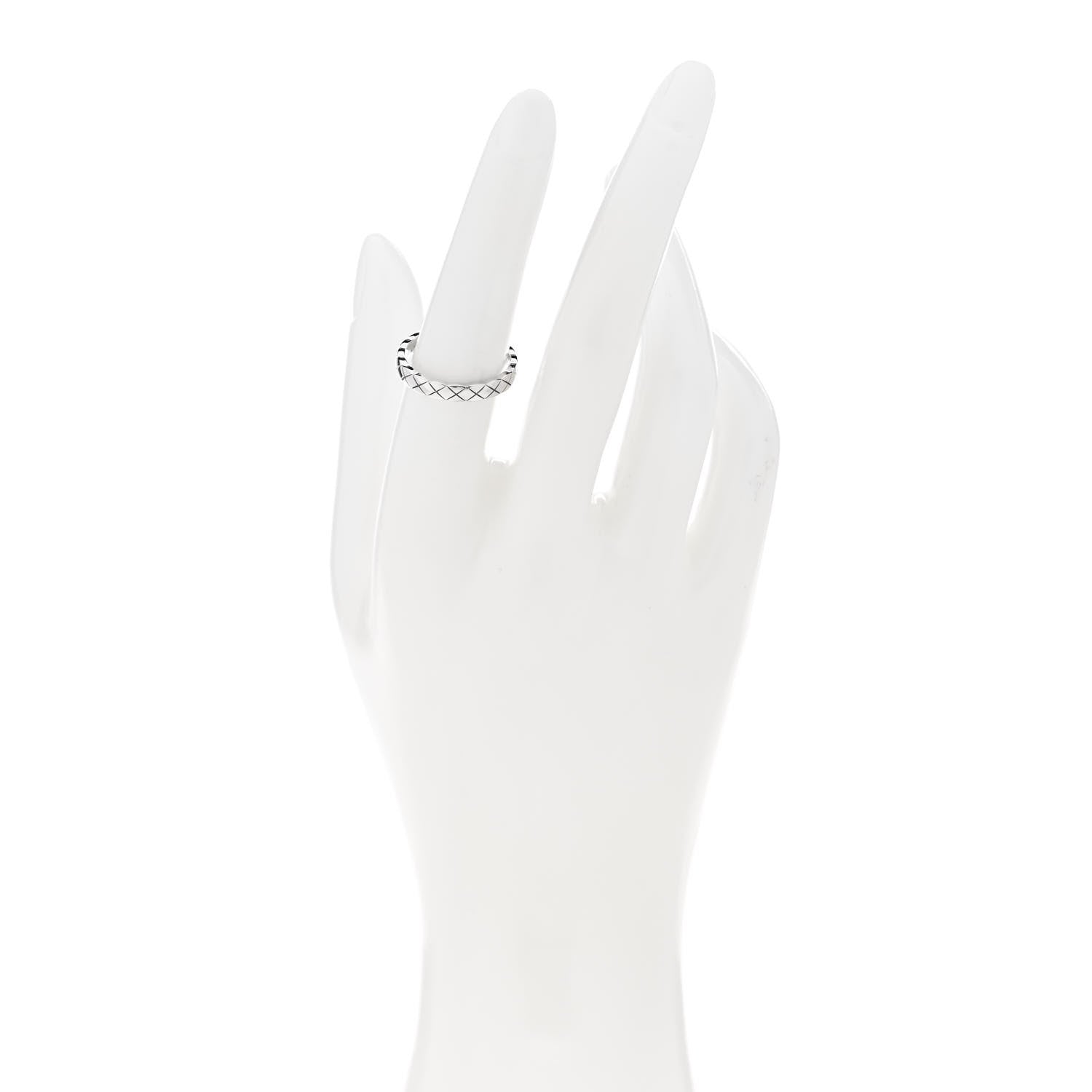 Chanel 18K White Gold Mini Coco Crush Ring 54 6.75 2 of 4