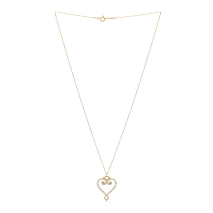 Tiffany 18K Yellow Gold Diamond Paloma Picasso Venezia Goldoni Heart Pendant Necklace 3 of 5