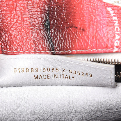 Balenciaga Agneau Arena Bazar Campaign Shopper Tote XS White Red Green 7 of 15