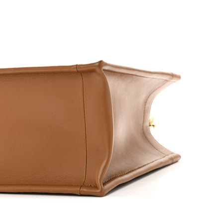Christian Dior Raffia Calfskin Oblique Embroidered Small Book Tote Beige Camel 9 of 9
