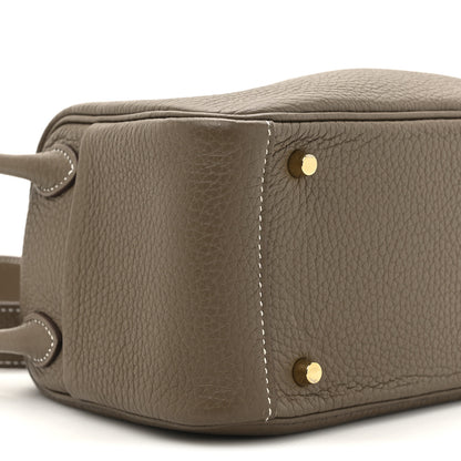 Hermes Taurillon Clemence Mini Lindy 20 Etoupe 10 of 11