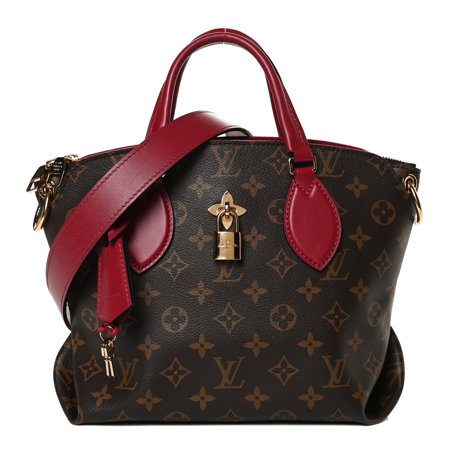Monogram Flower Zipped Tote PM Lie de Vin