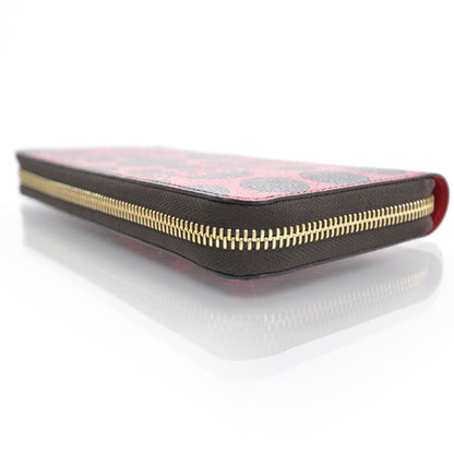 Louis Vuitton Monogram Kusama Pumpkin Dots Zippy Wallet Red 3 of 7