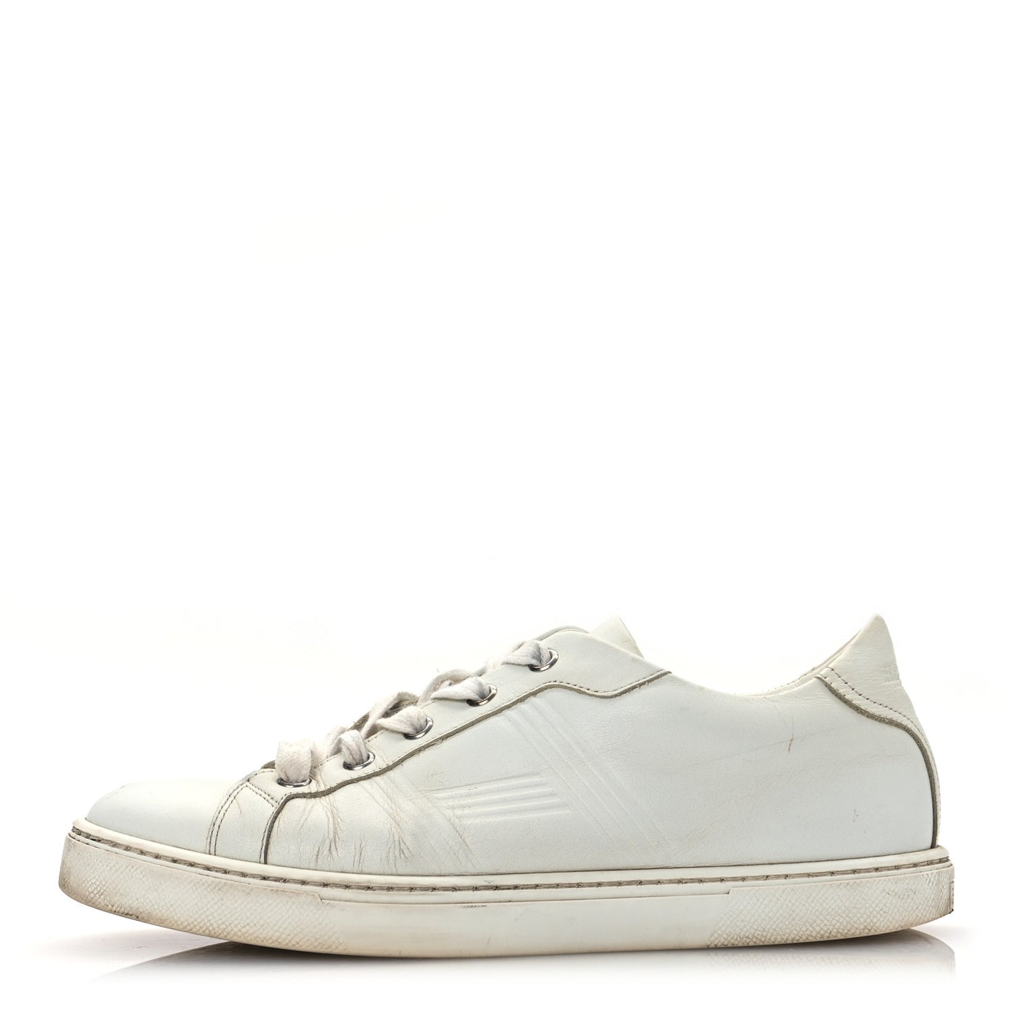 Calfskin Womens Advantage Sneakers 37 White