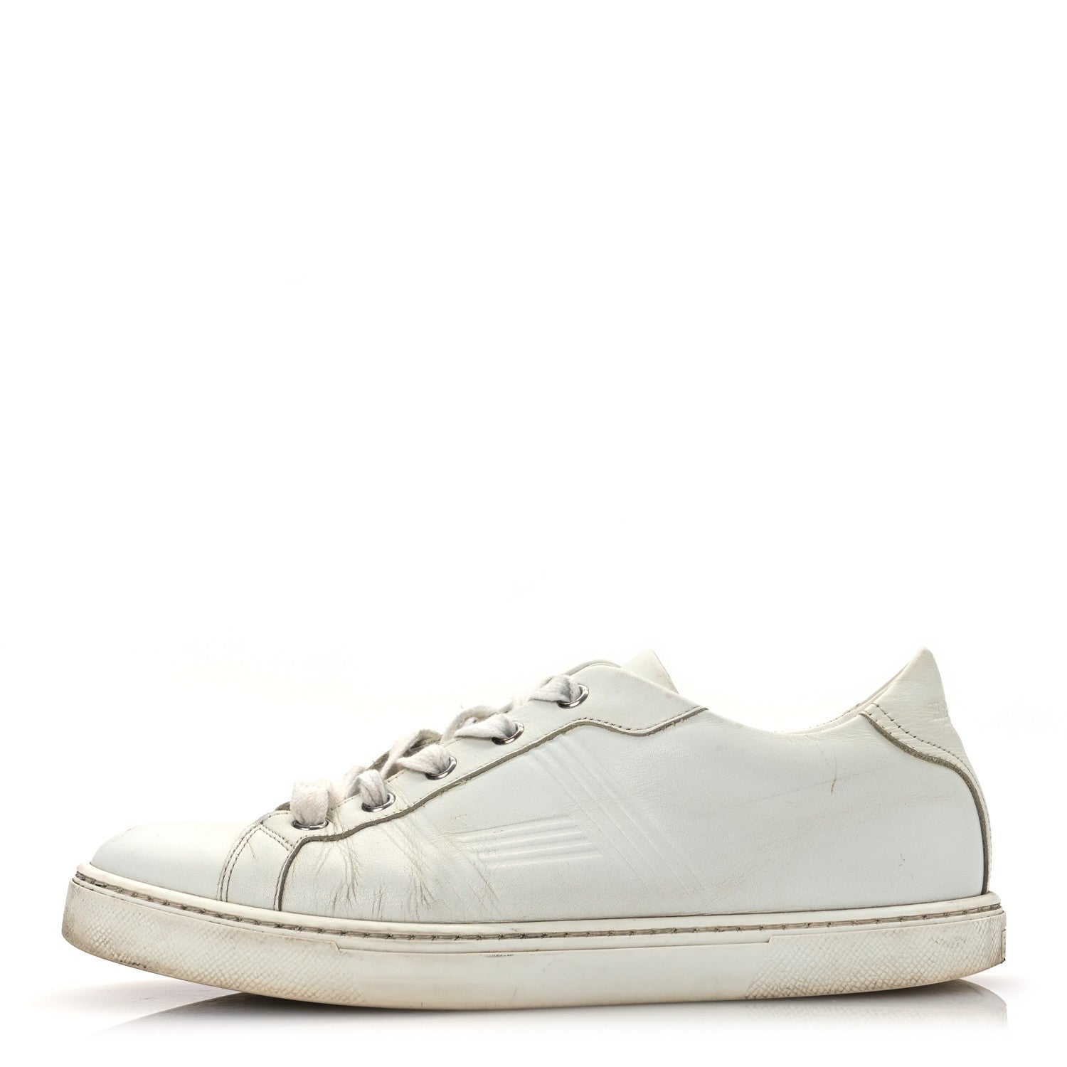 Hermes Calfskin Womens Advantage Sneakers 37 White 1 of 19