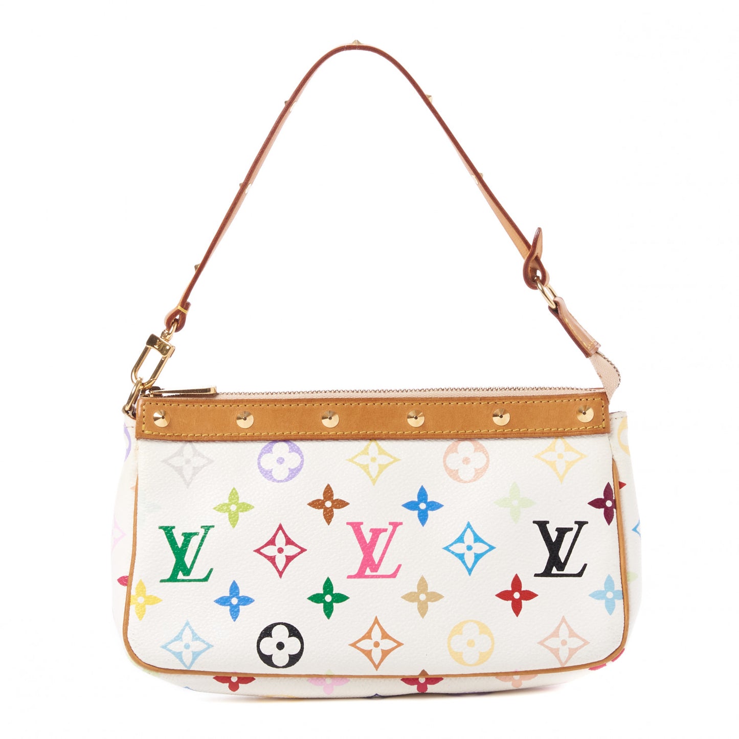 Monogram Multicolor Pochette Accessories White