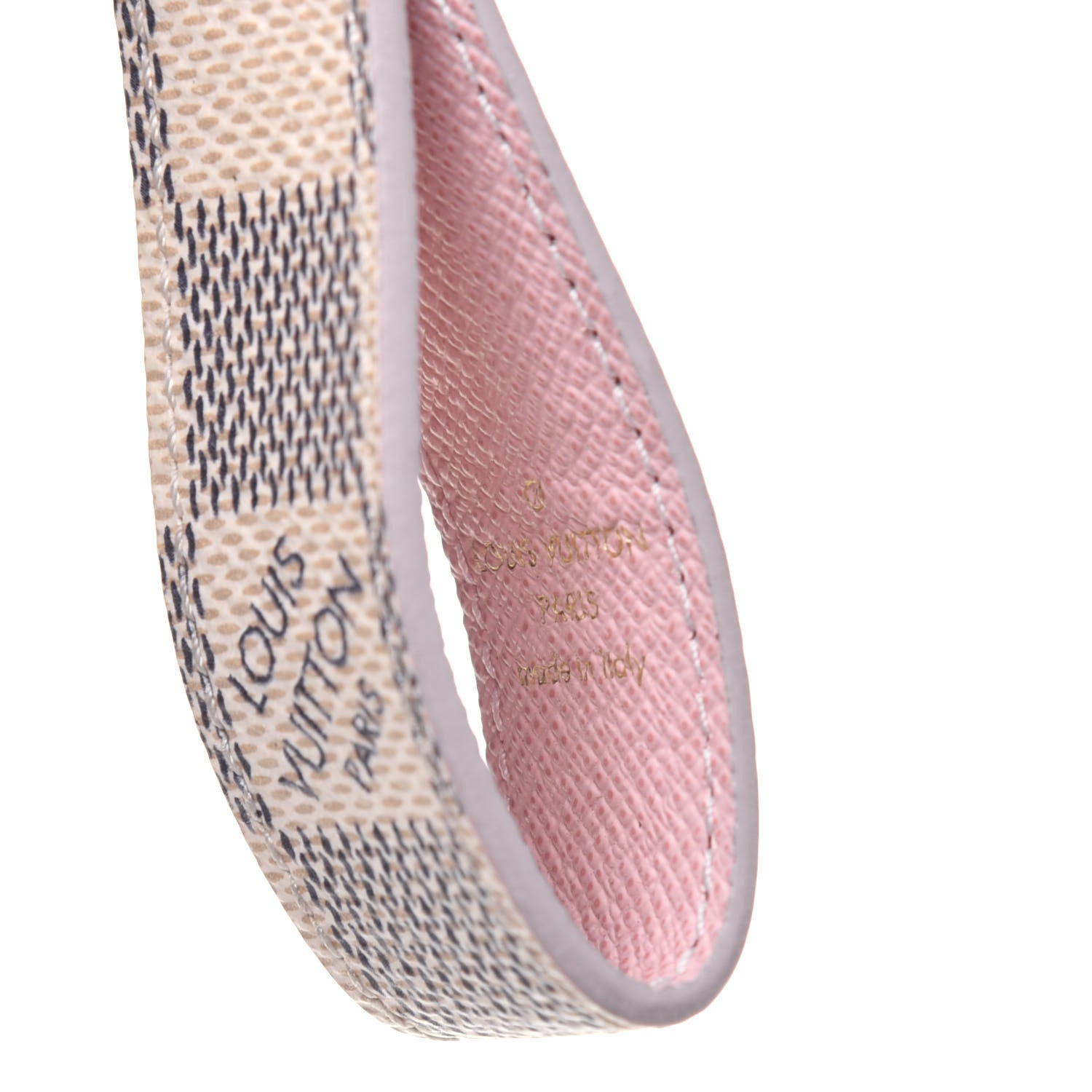 Louis Vuitton Damier Azur Dragonne Key Holder Rose Ballerine 3 of 6