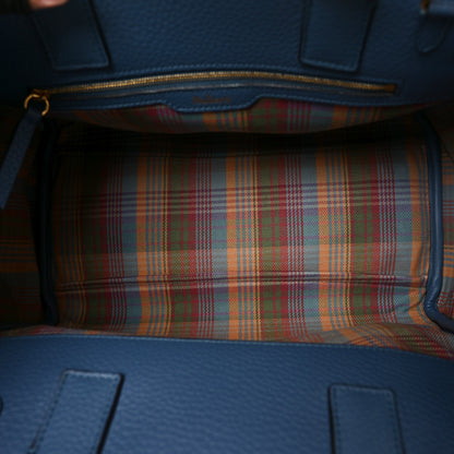Mulberry Classic Grain Calfskin Belted Bayswater Tote Blue 5 of 9