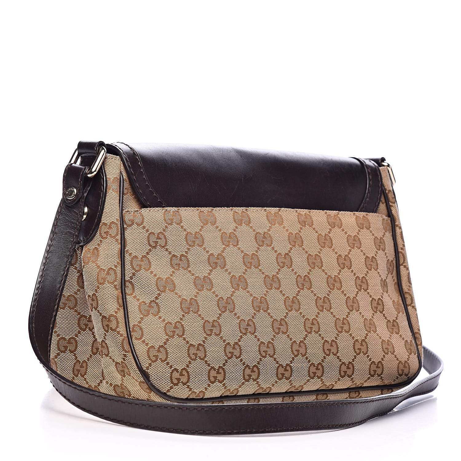 Gucci Monogram Techno Horsebit Large Shoulder Flap Bag Brown 3 of 15