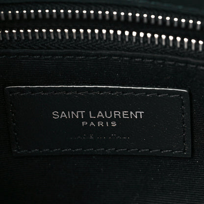 Saint Laurent Lambskin Quilted Toy Loulou Puffer Monogram Chain Satchel Deep Green 6 of 11