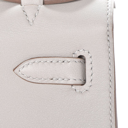 Hermes Swift Kelly Pochette Clutch Gris Perle 19 of 26