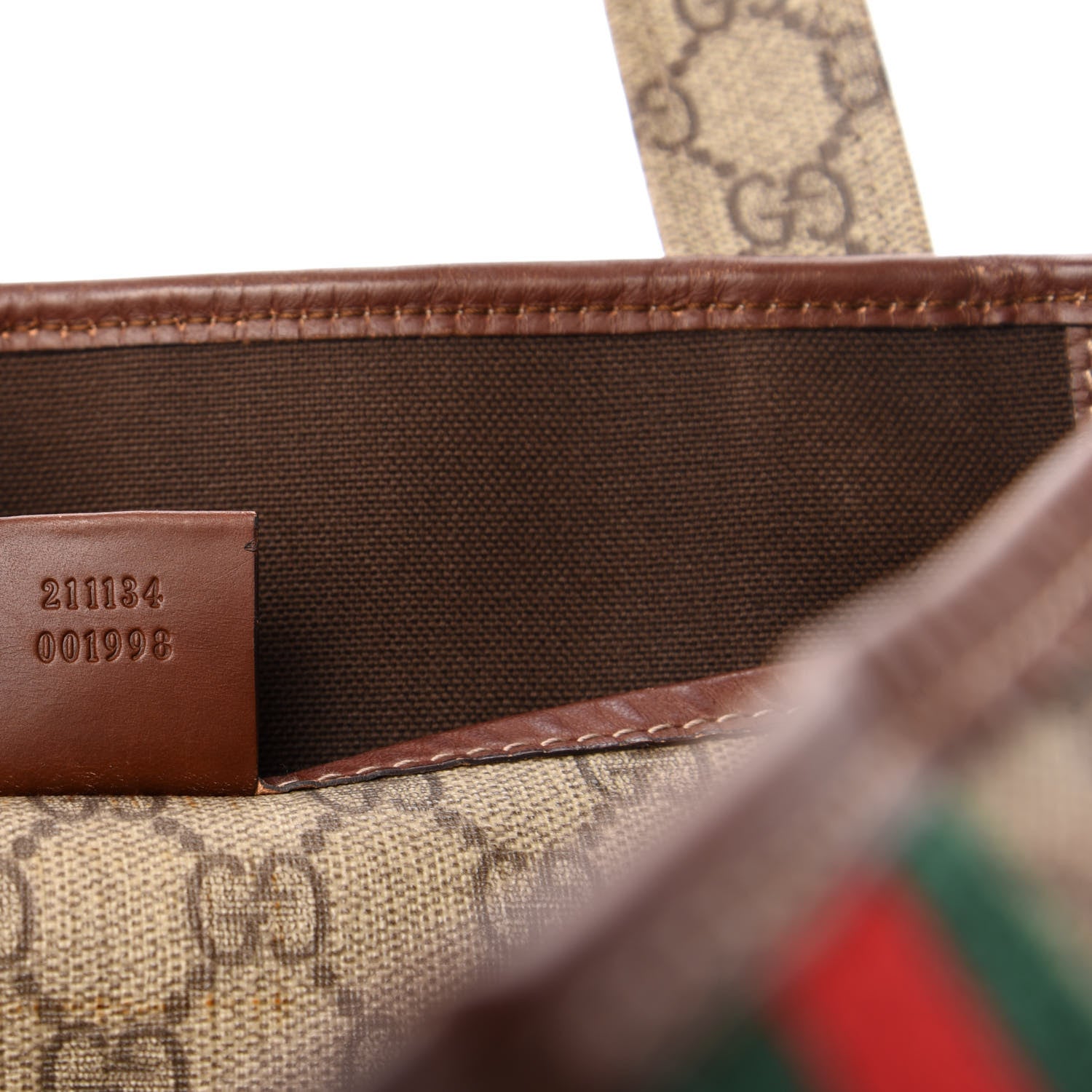 Gucci GG Plus Monogram Medium Signature Web Loop Tote Brown 9 of 10