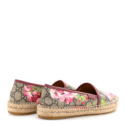 Gucci GG Supreme Monogram Blooms Espadrilles 37.5 Beige Multicolor Dry Rose 5 of 11