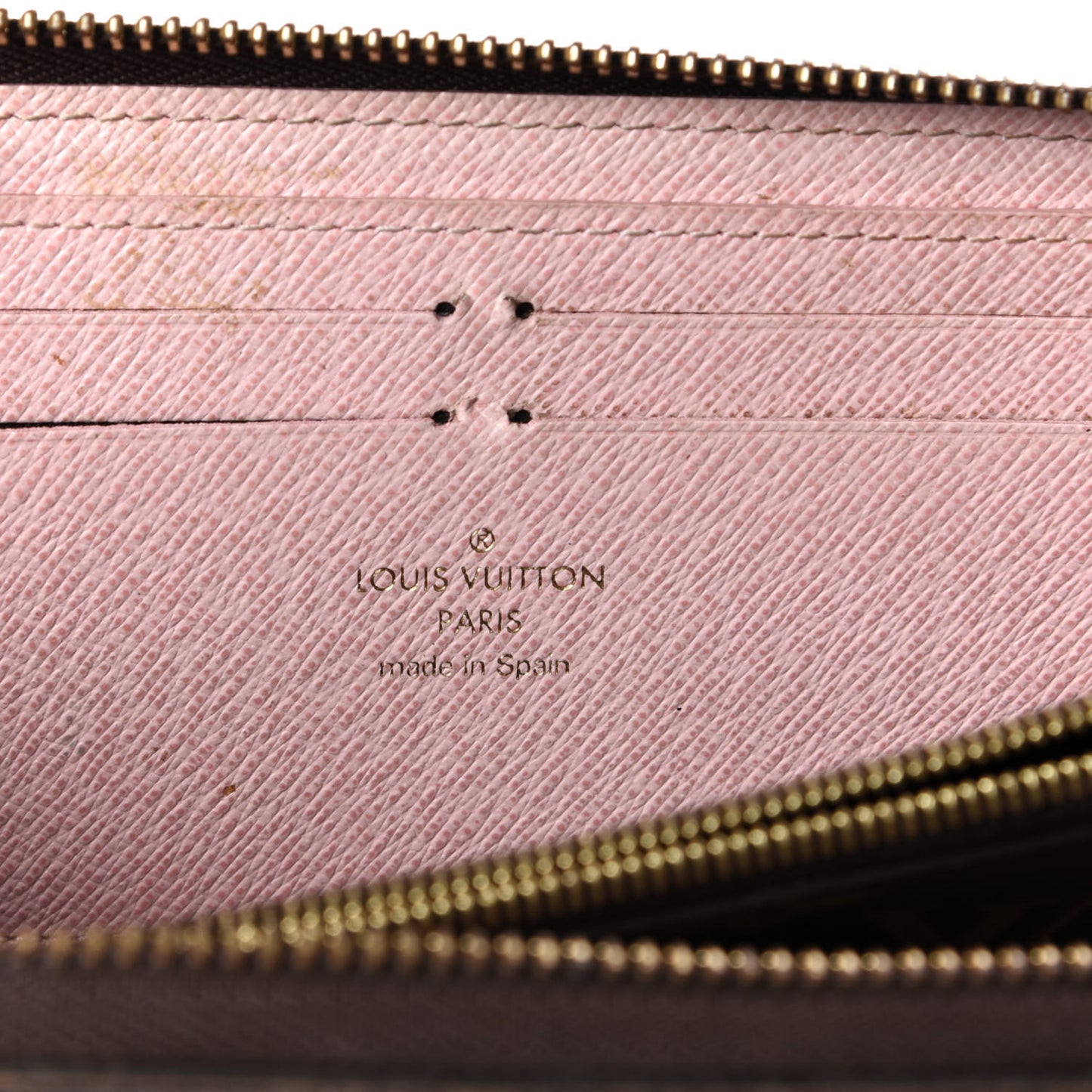 Monogram Clemence Wallet Rose Ballerine