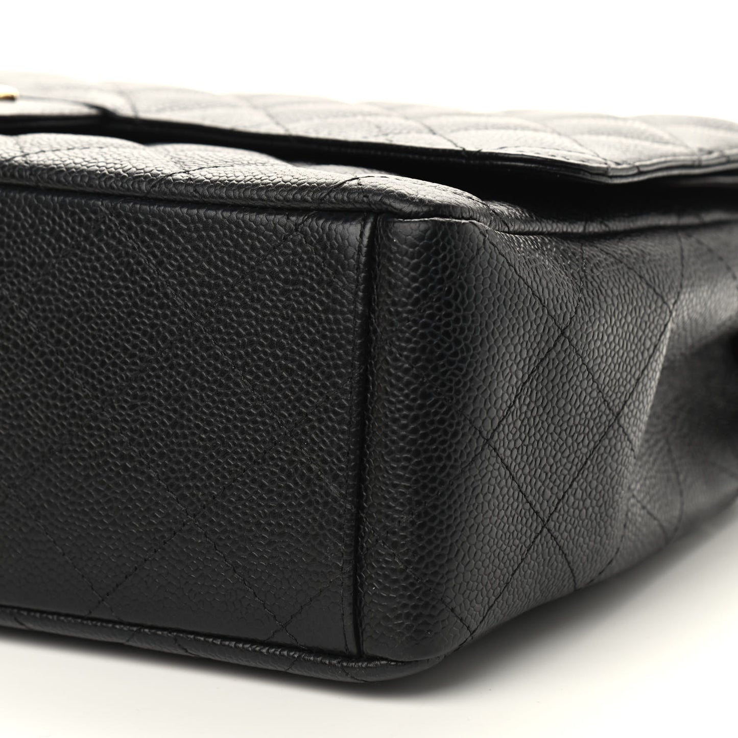 Caviar Quilted Maxi Double Flap Black