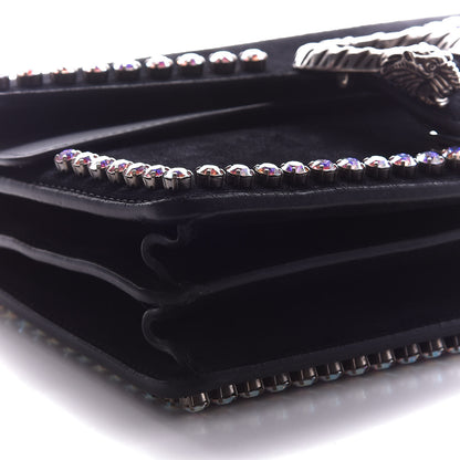 Gucci Suede Crystal Small Dionysus Shoulder Bag Black 8 of 9