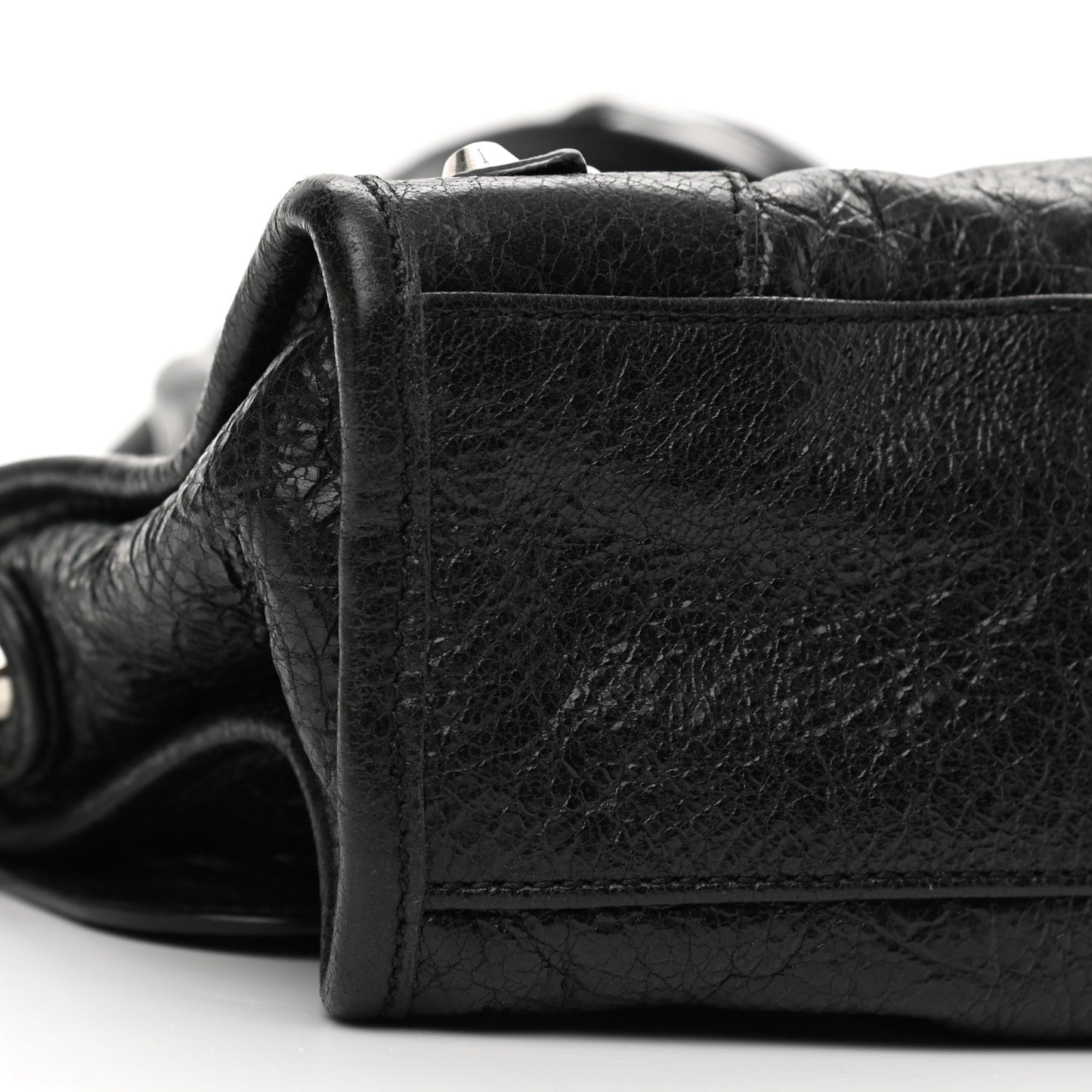 Agneau Classic Silver Hardware Mini City Black
