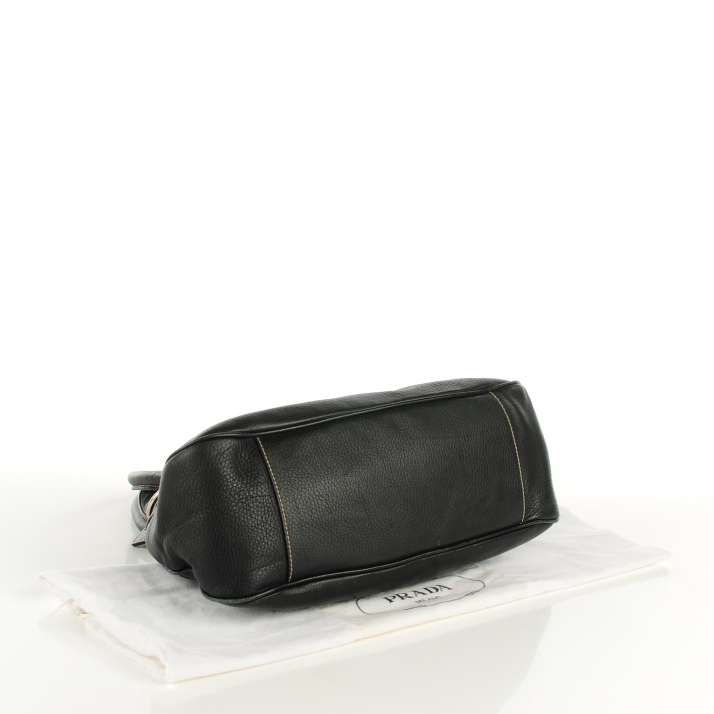 Vitello Daino Box Shoulder Bag Nero Black