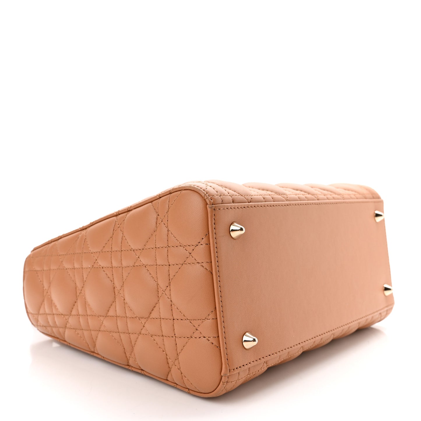 Lambskin Cannage Medium Lady Dior Amber