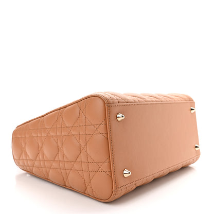 Christian Dior Lambskin Cannage Medium Lady Dior Amber 4 of 12