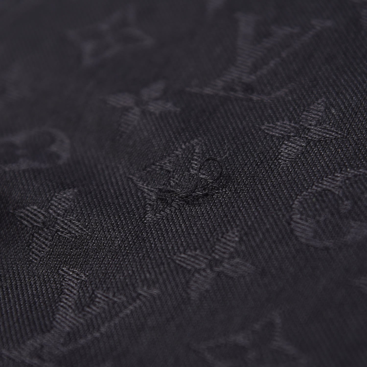 Louis Vuitton Wool Silk Monogram Shawl Black 3 of 17