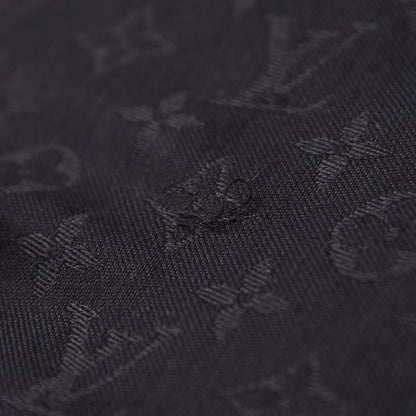 Louis Vuitton Wool Silk Monogram Shawl Black 3 of 17