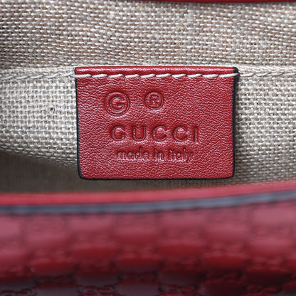 Gucci Soft Microguccissima Mini Emily Chain Shoulder Bag Rosso 6 of 12