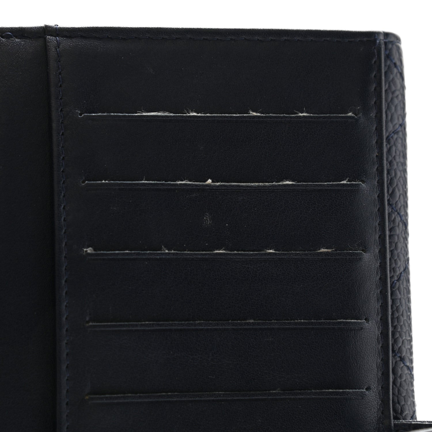 Chanel Caviar Quilted CC Long Double Wallet Navy 10 of 12
