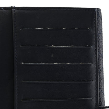 Chanel Caviar Quilted CC Long Double Wallet Navy 10 of 12