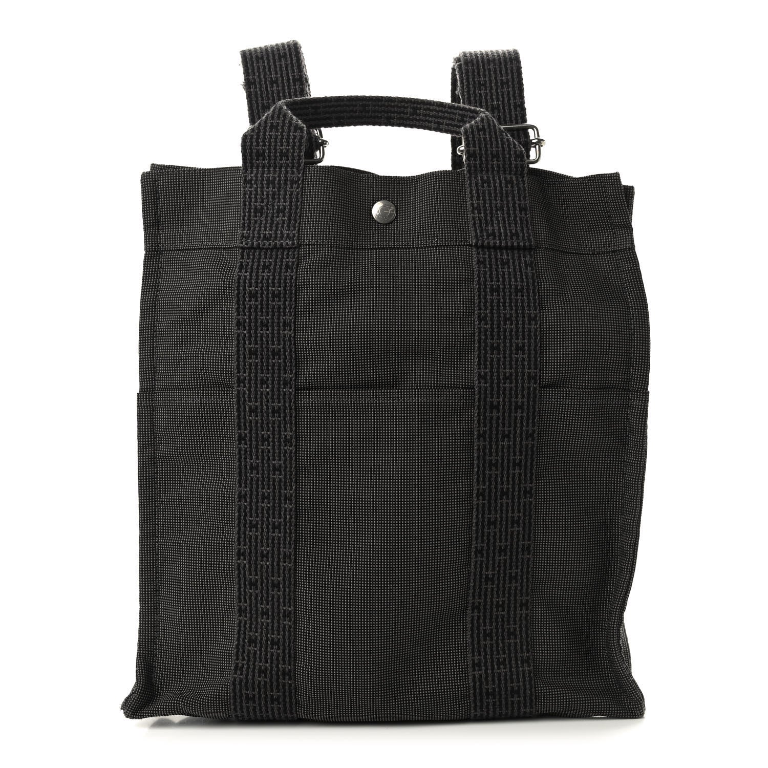 Hermes Canvas Herline Backpack Grey 1 of 9