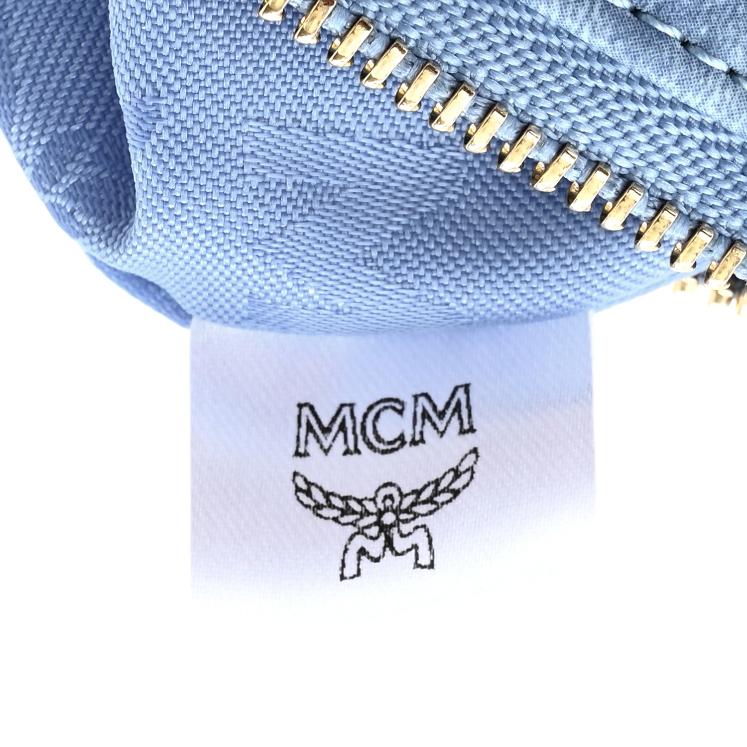 MCM Visetos Pencil Pouch Blue 6 of 8